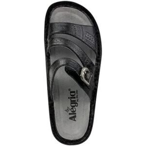 Alegria Colette Wild West Night Sandals Leather Arch Support Slip On Black 9